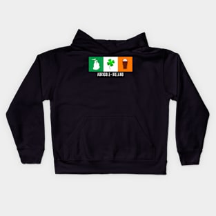 Adrigole Ireland, Gaelic - Irish Flag Kids Hoodie